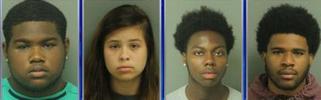 Abijah James Masse, 17, Beth Strange, 18, Joshua Odell Simmons, 17, and Jourdan Chanquion Mack, 20